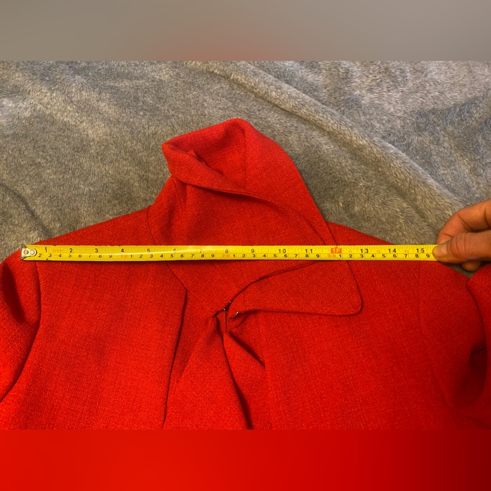 Anne Klein Short Trench Crepe
Drapey Front Jacket Memling Red
Women Size… - Picture 13 of 16